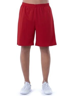 (DARK RED) Athletic Works Core Active Shorts